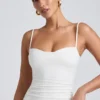 Esme Modal gerimpelde gelaagde tanktop in wit