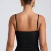 Esme Modal gerimpelde gelaagde tanktop in zwart Esme Modal gerimpelde gelaagde tanktop in zwart