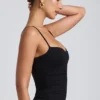 Esme Modal gerimpelde gelaagde tanktop in zwart Esme Modal gerimpelde gelaagde tanktop in zwart