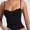 Esme Modal gerimpelde gelaagde tanktop in zwart Esme Modal gerimpelde gelaagde tanktop in zwart