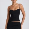 Esme Modal gerimpelde gelaagde tanktop in zwart Esme Modal gerimpelde gelaagde tanktop in zwart