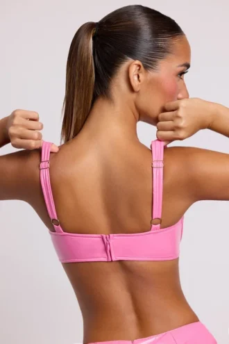 Estelle vinyl beugelbralette in roze