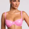 Estelle vinyl beugelbralette in roze