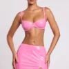 Estelle vinyl beugelbralette in roze