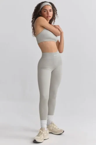 FlexiRib-legging met hoge taille in grijs