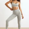 FlexiRib-legging met hoge taille in grijs