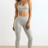FlexiRib-legging met hoge taille in grijs