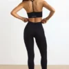 FlexiRib-legging met hoge taille in zwart
