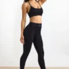FlexiRib-legging met hoge taille in zwart