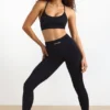FlexiRib-legging met hoge taille in zwart
