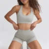 FlexiRib-sportbeha met racerback in grijs