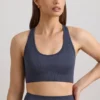 FlexiRib-sportbeha met racerback in indigo-leisteen