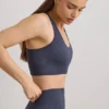 FlexiRib-sportbeha met racerback in indigo-leisteen