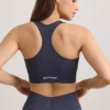 FlexiRib-sportbeha met racerback in indigo-leisteen