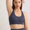 FlexiRib-sportbeha met racerback in indigo-leisteen