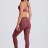 Foldover Mid-Rise Stirrup-legging in Acai