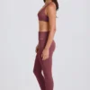 Foldover Mid-Rise Stirrup-legging in Acai