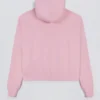 Geborduurde oversized hoodie in poederroze