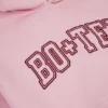 Geborduurde oversized hoodie in poederroze