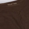 Geborstelde jersey gerimpelde broek met wijde pijpen in pecan gemêleerd