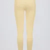 Geborstelde jersey gerimpelde legging met middelhoge taille in Lemon Marl