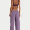 Geborstelde jersey joggingbroek met middelhoge taille en relaxte pasvorm in Dusk