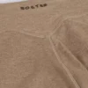 Geborstelde jersey legging met ruches en middelhoge taille in mokka gemêleerd
