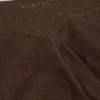 Geborstelde jersey legging met ruches en middelhoge taille in pecan gemêleerd