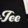 Gebreide cropped trui met logo in zwart