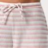 Geribde jersey broek met lage taille in roze streep