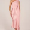 Giada halterjurk met sjaaldetail in blushroze