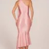 Giada halterjurk met sjaaldetail in blushroze