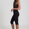 Giuliana Ponte Jersey cropped capribroek in zwart