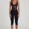 Giuliana Ponte Jersey cropped capribroek in zwart