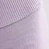 Grof gebreide broek met omgeslagen pijpen in Dusty Lavender