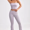 Grof gebreide broek met omgeslagen pijpen in Dusty Lavender