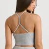 Grof gebreide tanktop in grijs gemêleerd