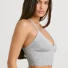 Grof gebreide tanktop in grijs gemêleerd