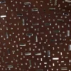 Thalassa doorschijnende mini-rok met versieringen en V-taille in diep cacao