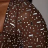 Guilia doorschijnende crop top met versieringen en lange mouwen in Deep Cocoa