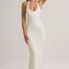 Hallie Modal halternek maxi-jurk in wit