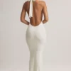 Hallie Modal halternek maxi-jurk in wit