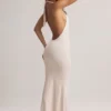 Hallie Modal halternek maxi-jurk met streepjesprint