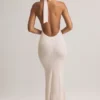Hallie Modal halternek maxi-jurk met streepjesprint