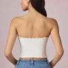 Hania Modal Broderie Anglaise Camisole Top in wit