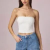 Hania Modal Broderie Anglaise Camisole Top in wit