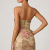 Harlie versierde minijurk met sweetheart-hals in Rose Hotfix