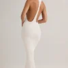 Imelda Modal maxi-jurk met racerback in wit