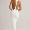 Imelda Modal maxi-jurk met racerback in wit
