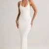 Imelda Modal maxi-jurk met racerback in wit